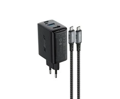 Įkroviklis Acefast A17 65W GaN USB-C/USB-A/HDMI juodas