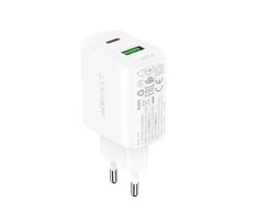 Įkroviklis buitinis Acefast A25 PD20W Type-C/USB-A baltas