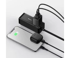 Baseus Sieninis įkroviklis 10.5W 2xUSB 2.1A, juodas