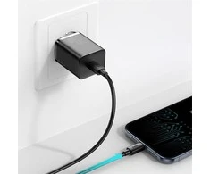 Baseus Sieninis įkroviklis Super Si 20W USB-C QC3.0 PD, juodas