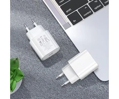 Įkroviklis Hoco N22 25W USB-C + USB-C to Lightning cable 1.0m baltas