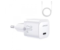 Įkroviklis Joyroom JR-TCF02 20W USB-C + USB-C iki Lightning kabelis 1,0m baltas