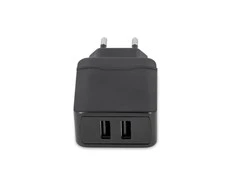 Įkroviklis buitinis Maxlife MXTC-02 su dviem USB jungtimis FastCharging (2.4A) juodas