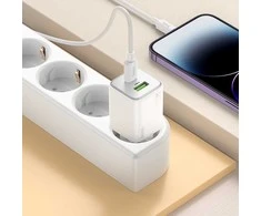 Įkroviklis Hoco N41 20W GaN USB-A/USB-C baltas