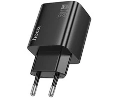 Įkroviklis Hoco N56 30W GaN 2xUSB-C/2xUSB-A juodas