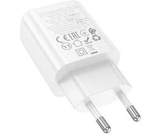 Įkroviklis Hoco N63 30W GaN USB-C/USB-A baltas
