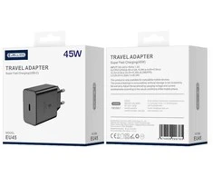 JELLICO wall charger EU45 GaN PD 45W 1xUSB-C Juodas