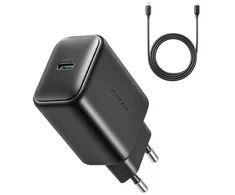 Įkroviklis Joyroom JR-TCF23 25W USB-C + USB-C to USB-C cable 1.0m juodas