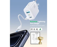 Įkroviklis Joyroom JR-TG6 30W 2xUSB-C/USB-A UK baltas