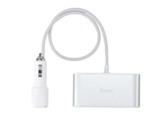 Automobilinis įkroviklis-šakotuvas Hoco Z13 su 2 USB jungtimi ir trimis jungtimis