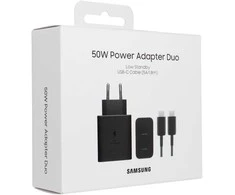 Samsung PD 50W Power Adapteris Duo (w/o cable) Type-Cx1, USBx1 (new) Juodas