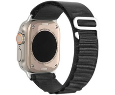 Sport Buckle apyrankė Apple Watch 9/8/7/6/SE/5/4/3/2/1 (41, 40, 38 mm) Dux Ducis Strap GS Version - juodos spalvos
