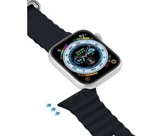 Dux Ducis apyrankė Apple Watch 9 / 8 / 7 / 6 / 5 / 4 / 3 / 2 / SE (41 / 40 / 38mm) silikoninė pilkos spalvos (OceanWave Version)
