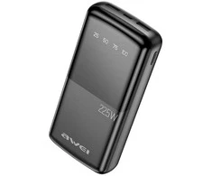Išorinė baterija Power Bank Awei P13K PD20W/QC22.5W 20000mAh juoda