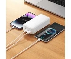 Borofone Power Bank 30000mAh BJ80B Clever – 2xUSB + Type C – QC 3.0 22,5W PD 20W juodos spalvos