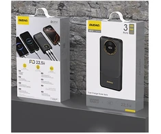 Išorinė baterija Power Bank Dudao K12 22.5W 10000mAh juoda