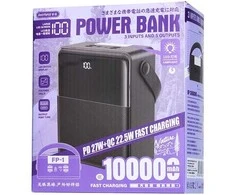 Išorinė baterija Power Bank Remax FP-1 22.5W 100000mAh juoda