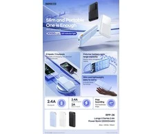Išorinė baterija (Powerbank) REMAX RPP-26 20000mAh 2.4A 2×USB, juoda