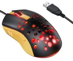 Klaviatūra Laidinė pelė Hoco GM51 Gaming juoda/geltona