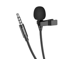 Laidinis mikrofonas Hoco L14 3.5mm juodas