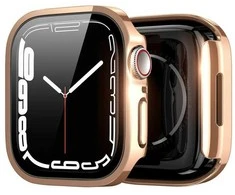 LCD apsauginis stikliukas/dėklas Dux Ducis Hamo Apple Watch 45mm rožinis