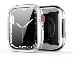 LCD apsauginis stikliukas/dėklas Dux Ducis Samo Apple Watch 45mm sidabrinis