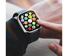 LCD apsauginis stikliukas/dėklas Dux Ducis Hamo Apple Watch 45mm sidabrinis