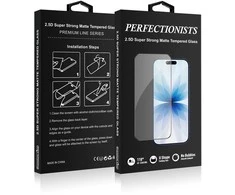 LCD apsauginis stikliukas Perfectionists 2.5D Super Strong Matte Tempered Glass Apple iPhone 15 Pro juodas