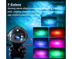 LED 3D galaktikų ir žvaigždžių projektorius Reach Mini Astronaut, juodas