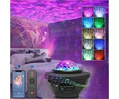 LED žvaigždžių projektorius Reach Starry Bowl, juodas