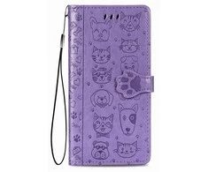 Reach Dėklas Cat-Dog Samsung A546 A54 5G violetinis