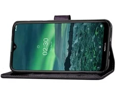 Reach Dėklas Flower Book Samsung A346 A34 5G juodas