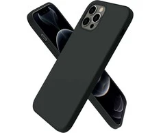 Reach Dėklas Liquid Silicone 1.5mm Apple iPhone 12, juodas