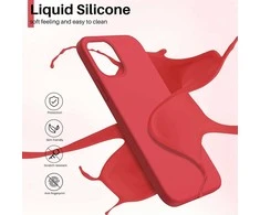 Reach Dėklas Liquid Silicone 1.5mm Apple iPhone 15 raudonas