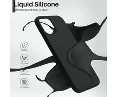 Reach Dėklas Liquid Silicone 1.5mm Samsung A165 A16 4G/A166 A16 5G juodas