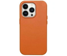 Reach Dėklas Mag Odinis dėklas Apple iPhone 14 oranžinis