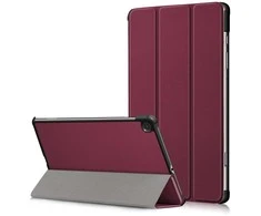 Dėklas Reach Smart Leather Samsung X110/X115 Tab A9 8.7/X130/X135 Tab A11 8.7 tamsiai raudonas