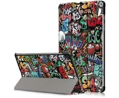 Dėklas Reach Smart Leather Samsung X110/X115 Tab A9 8.7/X130/X135 Tab A11 8.7 graffiti