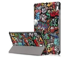 Dėklas Reach Smart Leather Samsung X200/X205 Tab A8 10.5 2021 graffiti