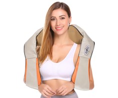 Reach Kaklo ir pečių Shiatsu masažuoklis su šildymo funkcija F718 pilkas-oranžinis