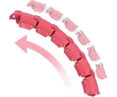 Reach Masažuojantis gimnastikos lankas Smart Hula Hoop M1 violetinis
