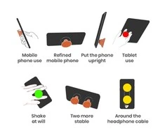 Reach Telefono laikiklis POPsocket Rectangle juodas