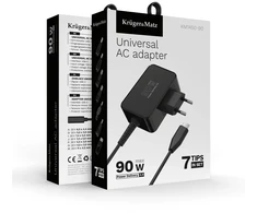 Universalus nešiojamų kompiuterių įkroviklis Kruger &amp; Matz 90W juodas