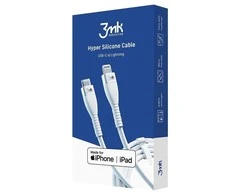 USB kabelis 3mk Hyper Silicone Cable Lightning 20W 1m