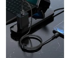 USB laidas prie Lightning Acefast C1-02, 1.2 m (juoda)