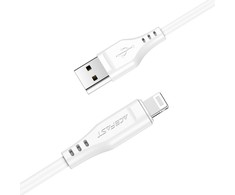 USB laidas Acefast C3-02 MFi USB-A iki Lightning 1.2m baltas