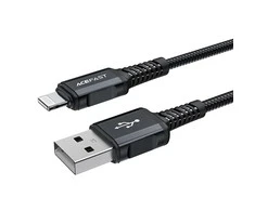 USB laidas Acefast C4-02 MFi USB-A iki Lightning 1.8m juodas
