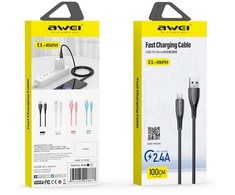 USB kabelis Awei CL-182M USB to MicroUSB 1.0m juodas