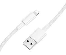 USB kabelis Borofone BX117 USB-A to Lightning 1.0m baltas