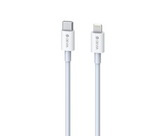 USB kabelis Devia Smart PD Type-C į Lightning 1.0m 20W 3A baltas